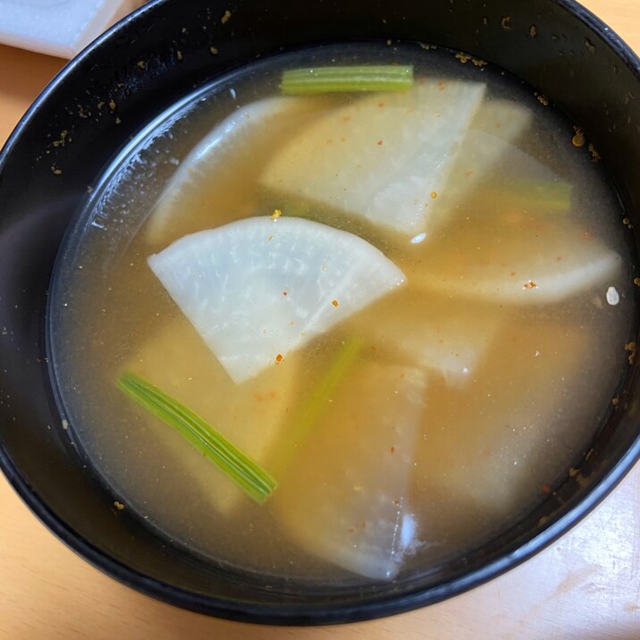 大根たっぷり豆板醤スープ